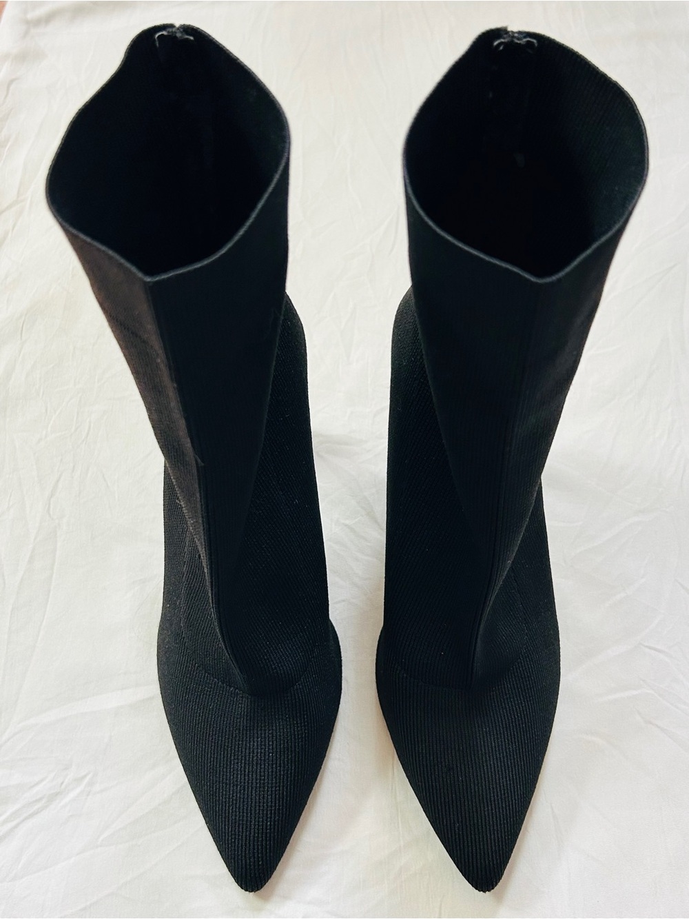 ASOS Black Pointed Sock Booties